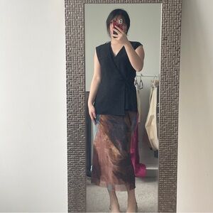 Zara Black Draw String Top